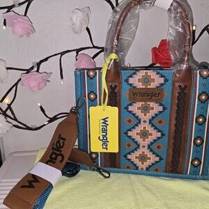 Blue wrangler purse